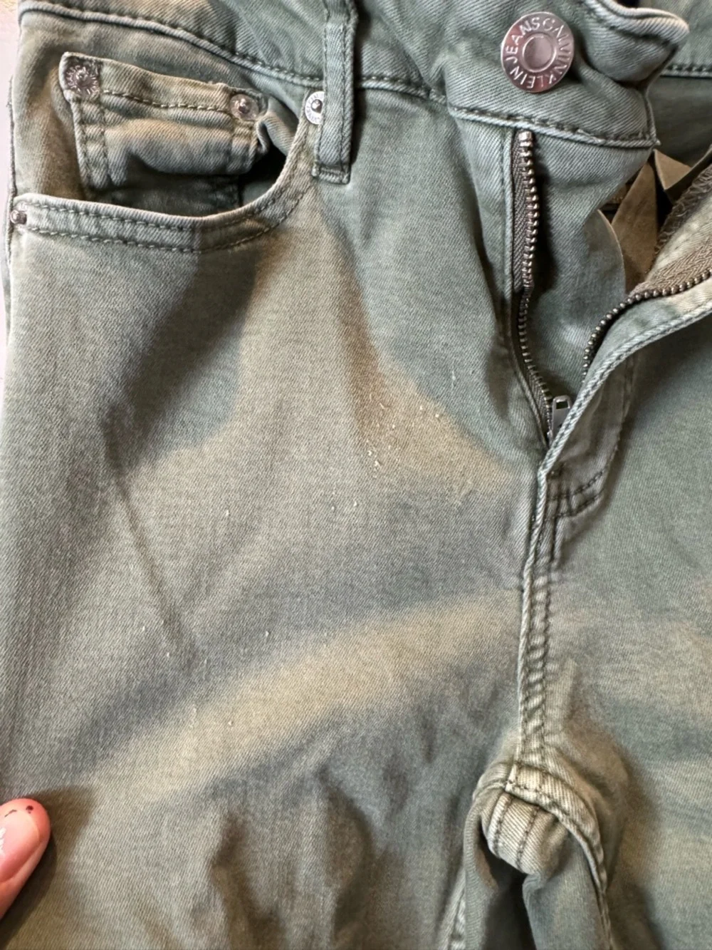 Calvin Klein Olive Green Skinny Cargo Pants